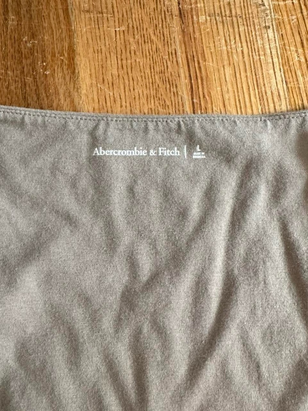 Abercrombie and Fitch taupe square neck long sleeve bodysuit - Picture 3 of 3